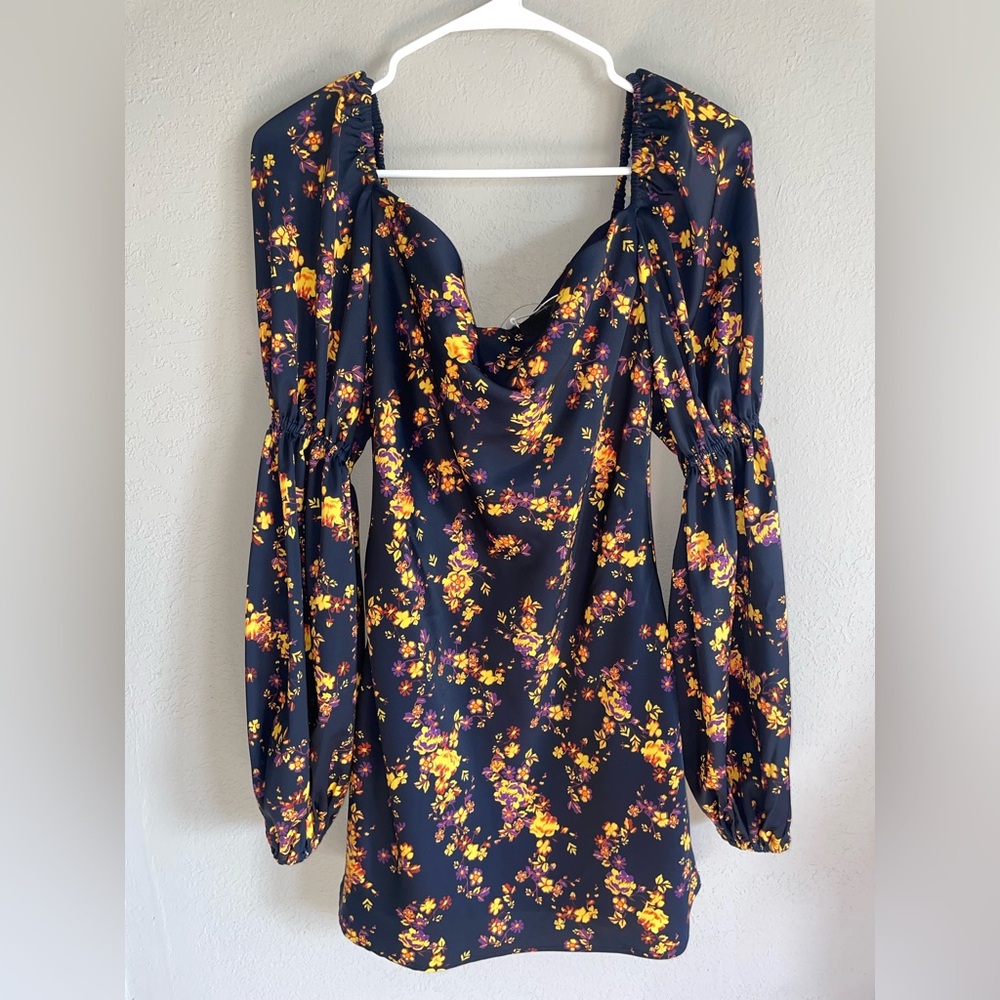 C/MEO Collective Floral Dress - Blue yellow new nwt